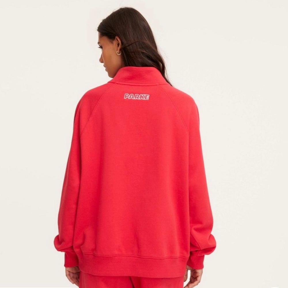 PARKE X TARGET. Red Mockneck Popover Sweatshirt. Red XL/L